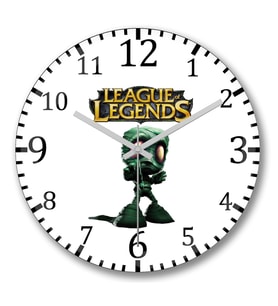 League Of Legends6 Duvar Saati Bombeli Gercek Cam