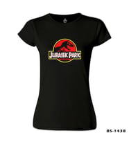 Jurassic Park - Shadow Siyah Bayan Tshirt