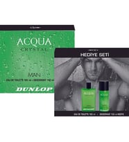 Dunlop Acqua Crystal Edt 100 Ml Erkek Parfüm  150 Ml Deodorant Set
