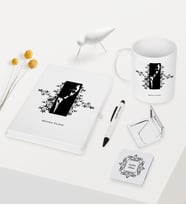 BK Gift Kişiye Özel Atatürk Temalı Beyaz Defter Kalem Kupa Ayna Seti - 8