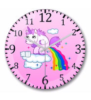 Unicorn   Duvar Saati Bombeli Gercek Cam