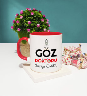 Göz Doktoru Kupa Bardak Kırmızı