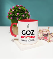 Göz Doktoru Kupa Bardak Kırmızı
