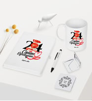 BK Gift Kişiye Özel Canım Öğretmenim Temalı Beyaz Defter Kalem Kupa Ayna Seti - 2