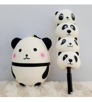 Orta Boy Panda Squishy Anahtarlık Ve Kalem Seti