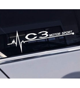 Citroen C3 Yan Cam Sticker Oto Kapı Çıkartma 20cmx7cm