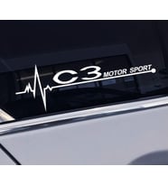 Citroen C3 Yan Cam Sticker Oto Kapı Çıkartma 20cmx7cm