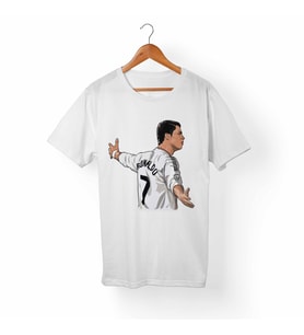 Cristian Ronaldo/ CR7 Çocuk Beyaz Tişört