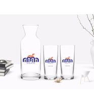 BK Gift Kişiye Özel Renkli Baskılı Malatya Tasarımlı Turistik İkili Rakı Bardağı ve Karaf Hediye Seti-2 (Model 1)