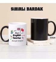İngilizce Öğretmeni Kupa Bardağı Sihirli (Beyaz)