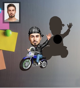 Kişiye Özel Erkek Karikatürlü Ahşap Magnet Model-1