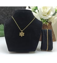 KARTANESİ GOLD RENK KOLYE & SU YOLU GOLD RENK BİLEKLİK HEDİYE SETİ
