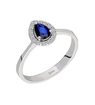 Sirius Pırlanta ve Damla Safir Taşlı Yüzük 0741R0030