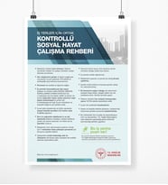 İş Yeri İçin Ortak Kontrollü Sosyal Hayat Çalışma Rehberi Afiş Poster (50 x 70 cm.)