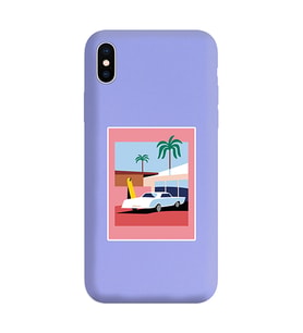 Lila Lansman Telefon Kılıfı Iphone XS