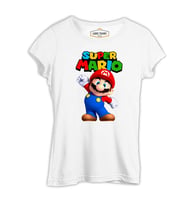 Super Mario - Win Win Beyaz Kadın Tshirt