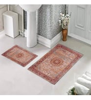 Banyo Halısı Ikili Klozet Takımı Kaymaz Tabanlı (60 xm x 100 cm + 40 cm x 60 cm) 