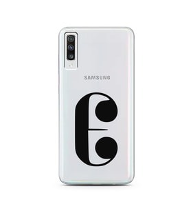 Samsung A70 Harf Tasarımlı Telefon Kılıfı E-Harfi 