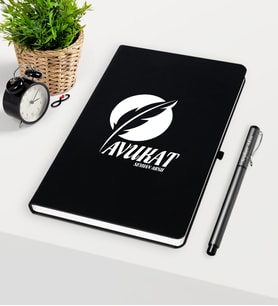 BK Gift Kişiye Özel Avukat Temalı Siyah Defter Kalem Seti - 12