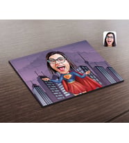 BK Gift Kişiye Özel Süper Anne Karikatürlü Ahşap Puzzle-1
