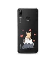 Kedi Kardeşler Tasarımlı Süper Şeffaf Silikon Telefon Kılıfı Huawei P Smart (201