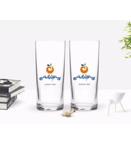 BK Gift Kişiye Özel Renkli Baskılı Antalya Tasarımlı Turistik İkili Rakı Bardağı Seti-1 (Beyaz)