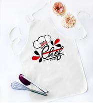 BK Gift Kişiye Özel Chef Beyaz Mutfak Önlüğü  4