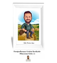 Kişiye Özel İsimli Çiftçi 20x30 cm Fotoğraf Çerçevesi