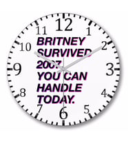 Britney Survived  2007  Duvar  Saati Bombeli Gercek Cam