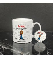 Avukat Kupa Bardak ve Anahtarlık Set 001