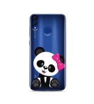 Panda Tasarımlı Süper Şeffaf Silikon Telefon Kılıfı Huawei Honor 8c