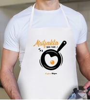 BK Gift Kişiye Özel Mutfakta Biri Var Erkek Beyaz Mutfak Önlüğü  1