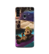 Baby Groot Tasarım Süper Şeffaf Silikon Telefon Kılıfı Samsung A20s