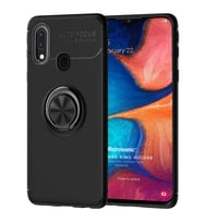 Microsonic Samsung Galaxy A30 Kılıf Kickstand Ring Holder Siyah