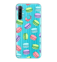 Macaron Tasarımlı Süper Şeffaf Silikon Telefon Kılıfı Oppo Realmi 6i