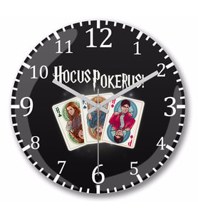 Harry Potter Hocus Pokerus Duvar Saati Bombeli Gercek Cam