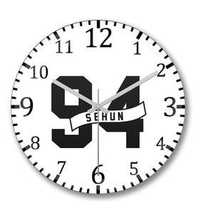 Exo Sehun 94 Duvar Saati Bombeli Gercek Cam