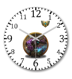League Of Legends Dr Mundo Lol Duvar Saati Bombeli Gercek Cam