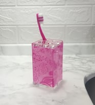 SIA Diş Fırçalık Pembe Çiçekli 6x6x12cm