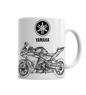 Motorsiklet Yamaha Yzf R25 Kupa Bardak Porselen