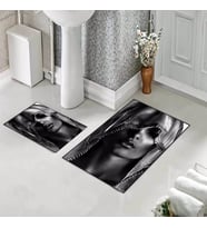 Banyo Halısı Ikili Klozet Takımı Kaymaz Tabanlı (60 xm x 100 cm + 40 cm x 60 cm) 