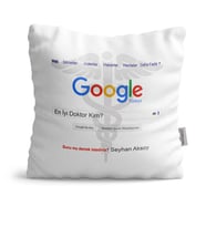BK Gift Kişiye Özel Google En İyi Doktor Beyaz  Yastık  1