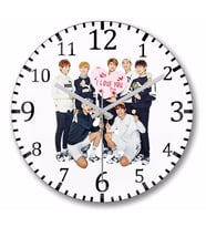 Bts  I Love You  Duvar Saati Bombeli Gercek Cam