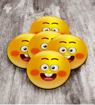 Emoji Ahşap Rozet (5 Adet) 3