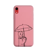 Iphone XR Çizgi Tasarımlı Pudra Lansman Telefon Kılıfı