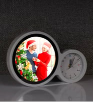 Kişiye Özel Fotoğraf Baskılı Saatli Sihirli Led Ayna