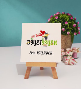 Mesajlı Diyetisyen Hediye Dekoratif Taş Baskı 