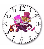 Mortis and Spike Brawl Stars Duvar Saati Bombeli Gercek Cam