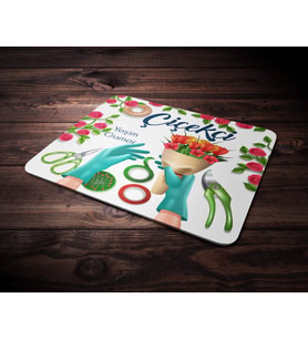 Kişiye Özel Çiçekçi Tasarımlı Mouse Pad (Renksiz)