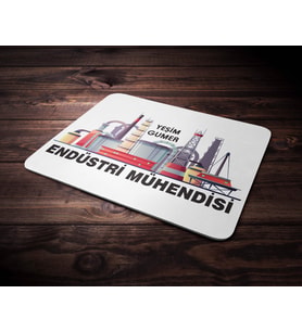 Kişiye Özel Endüstri Mühendisi Tasarımlı Mouse Pad (Renksiz)